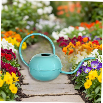 Teal Round 1.5 Liter Metal Watering Can
