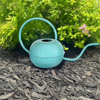 Teal Round 1.5 Liter Metal Watering Can