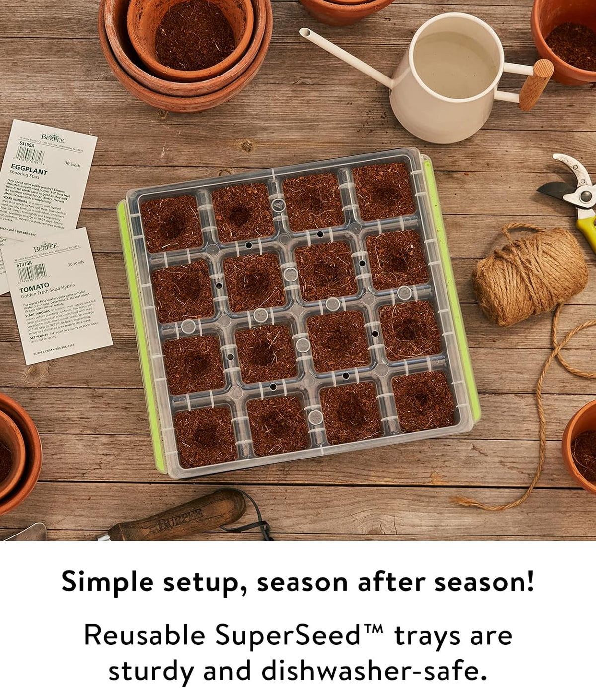 SuperSeed 36-Cell Reusable Seed Starting Tray for Indoor Seedlings