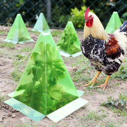 Reusable Plastic Garden Cloches, 7.8" x 11" Mini Greenhouse, 1.2mm Thick Clear Bell Covers with Metal Stakes Against Sun, Frost, Snails, Plant Protector (40pcs-Clear)
