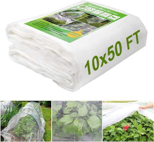 10 x 50 FT Garden Mesh Netting, Ultra Fine Mesh Plant Netting Covers