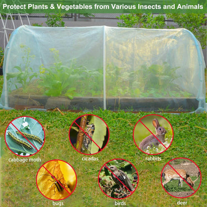 10 x 50 FT Garden Mesh Netting, Ultra Fine Mesh Plant Netting Covers