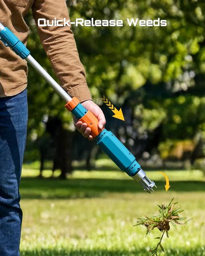 Electric Stand Up Weed Puller Tool with 2 x 2000mAh Batteries