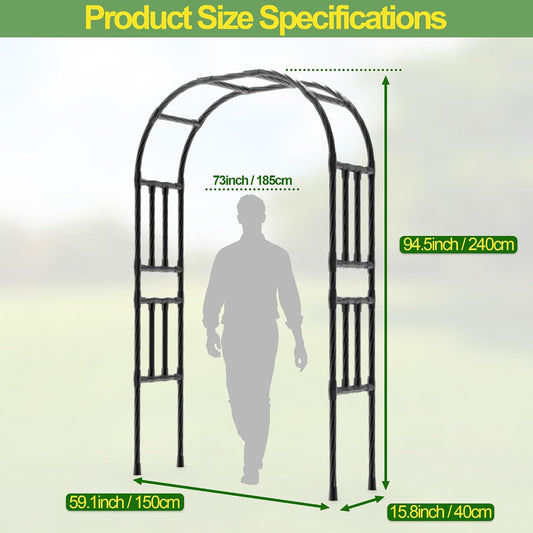 BUKLIYN Garden Arch Trellis - Garden Arch Size Length: 59in Height: 94.5in