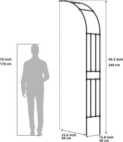 BUKLIYN Garden Arch Trellis - Garden Arch Size Length: 59in Height: 94.5in