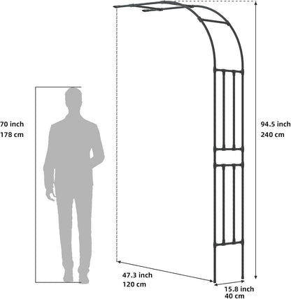 BUKLIYN Garden Arch Trellis - Garden Arch Size Length: 59in Height: 94.5in