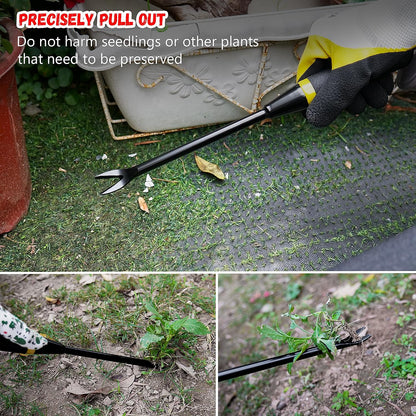Weeding Tool - Heavy Duty Stainless Steel Weed Remover Tool for Precise Root Weed Removal, Efficient Weed Puller Tool for Garden and Lawn Care