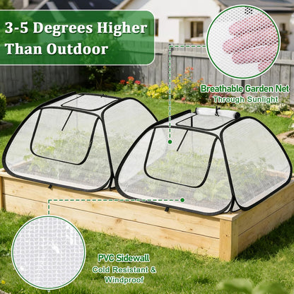 2 Pack Garden Covers for 6x3ft Raised Beds