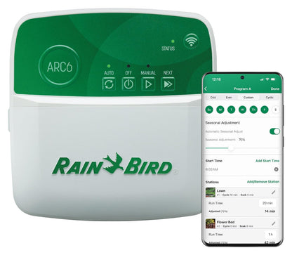ARC6 Irrigation Controller, Smart WiFi, Indoor, 6-Station
