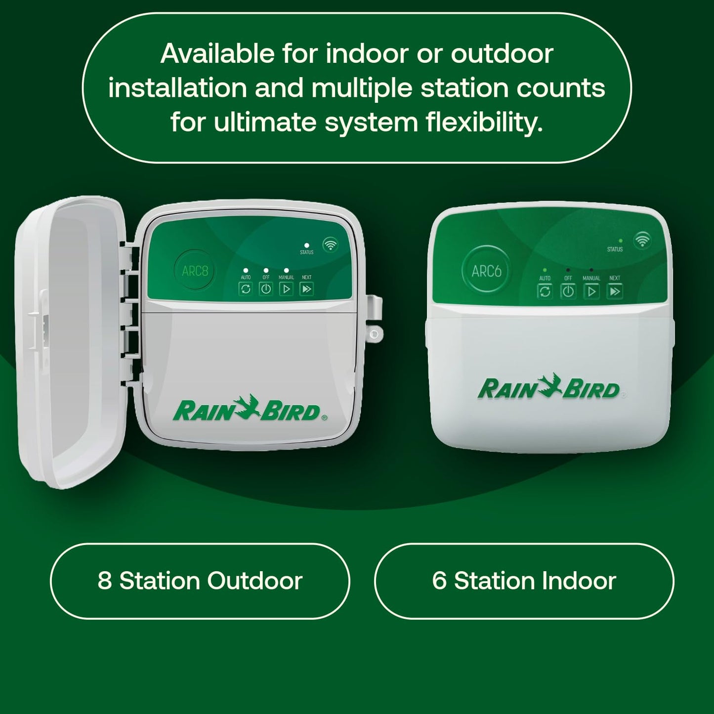 ARC6 Irrigation Controller, Smart WiFi, Indoor, 6-Station