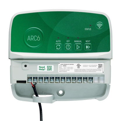 ARC6 Irrigation Controller, Smart WiFi, Indoor, 6-Station
