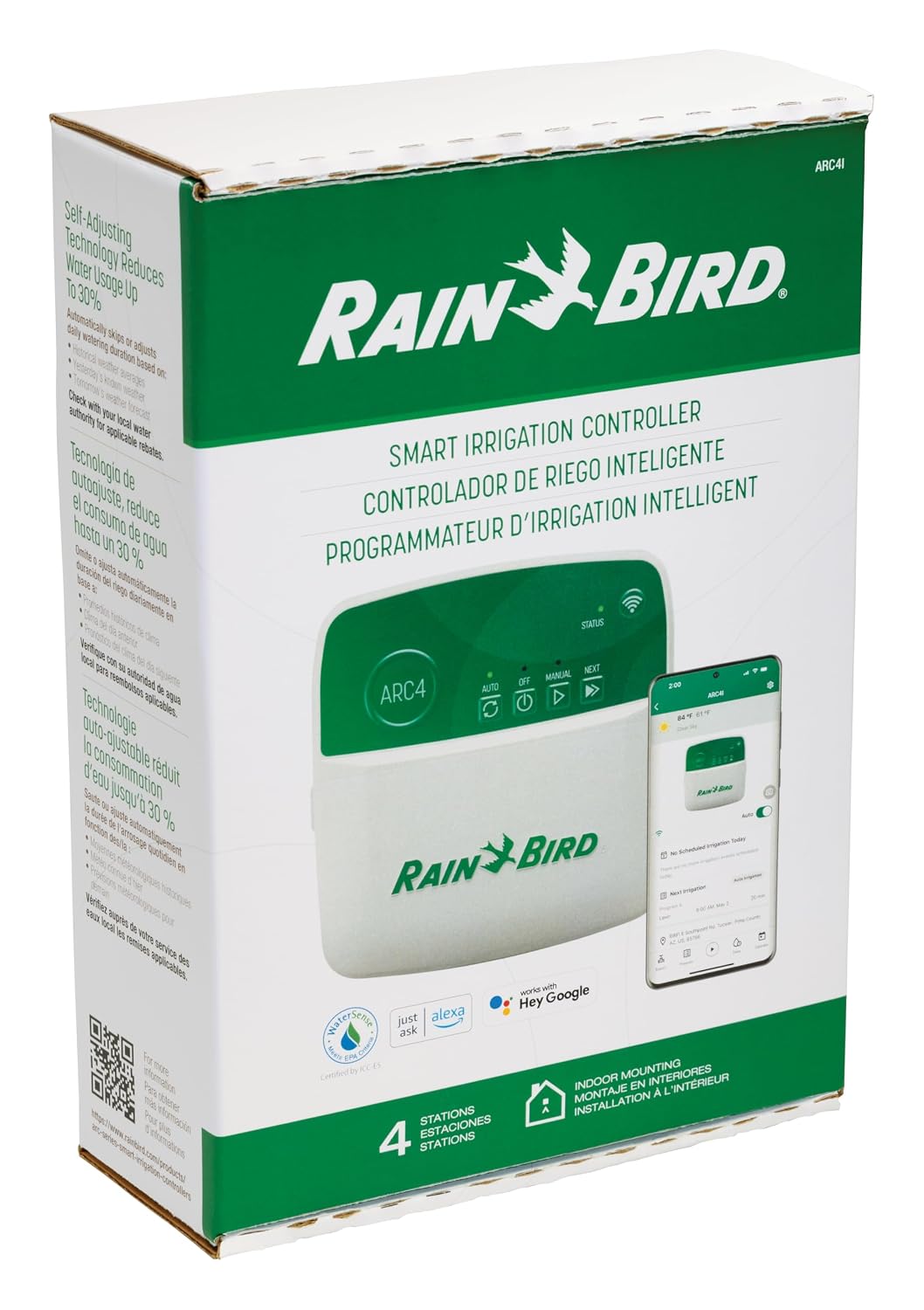 ARC6 Irrigation Controller, Smart WiFi, Indoor, 6-Station