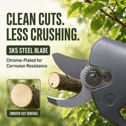 Lightweight Electric Pruning Shears for Tired Hands, Cordless Pruner for Women, Seniors & Smaller Hands, 4200mAh Battery (Dark Grey)