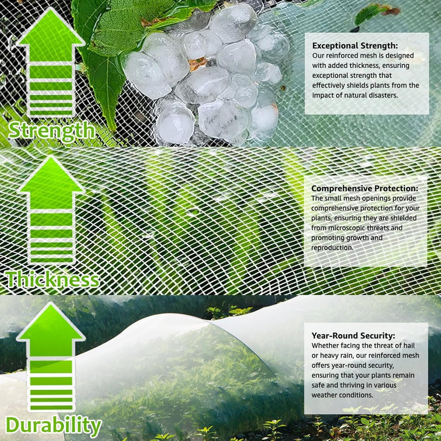 Garden Netting, Plant Covers 10x33Ft Net Ultra Fine Mesh Protection Netting for Vegetable Plants Fruits Flowers Crops Greenhouse Row Cover Raised Bed Barrier Screen Protection Net Cover (10x33ft)