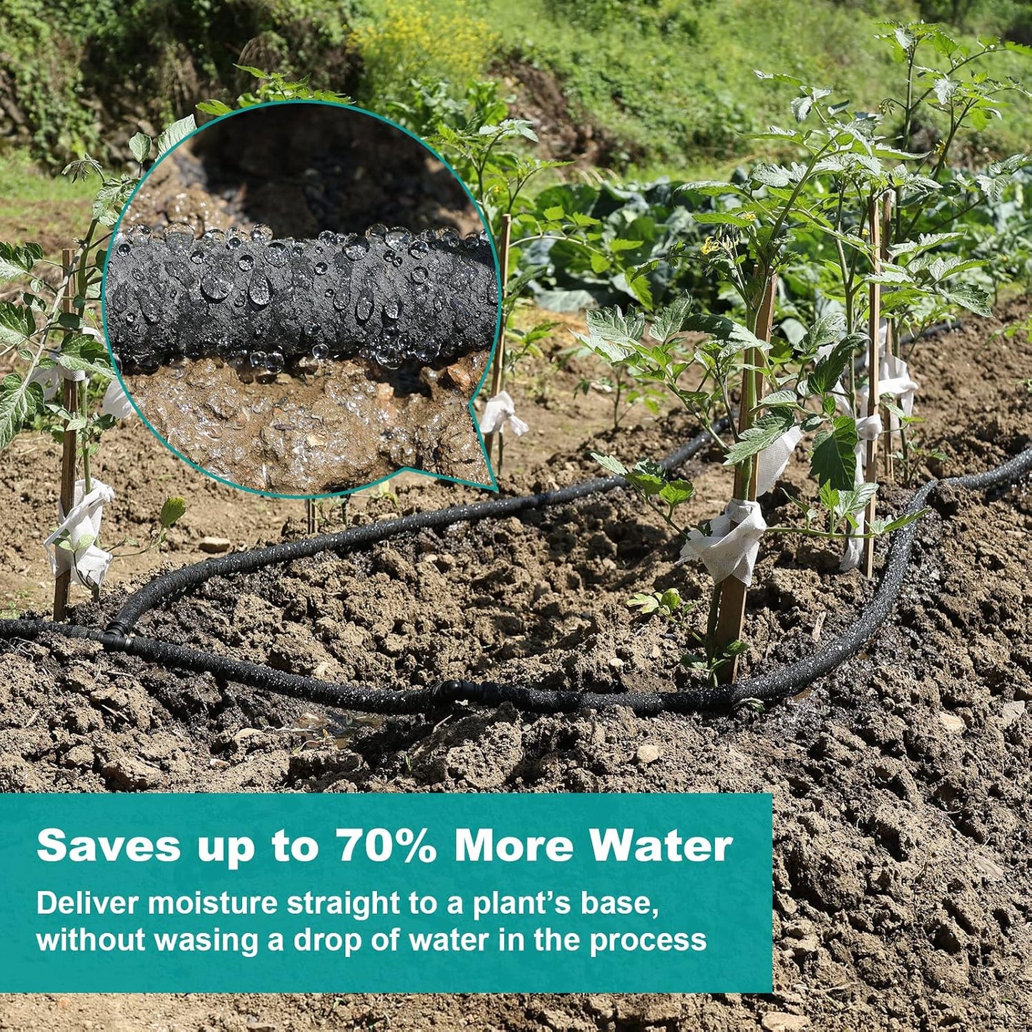 5/8 Inch 100 FT Soaker Hose for Garden, Lawn Irrigation