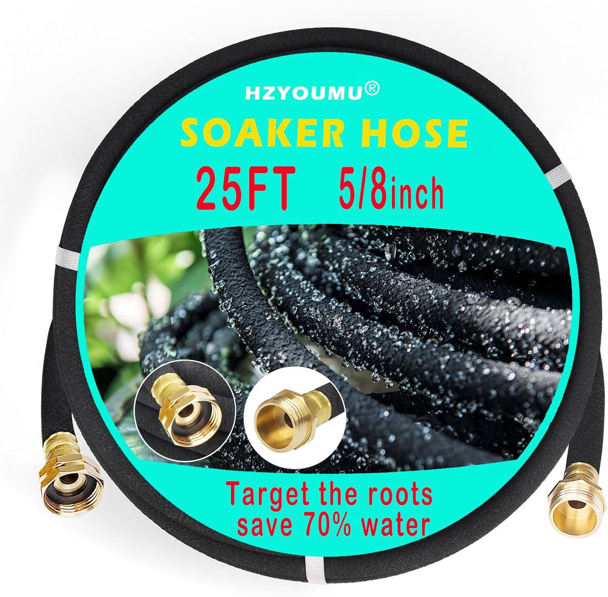 5/8 Inch 100 FT Soaker Hose for Garden, Lawn Irrigation