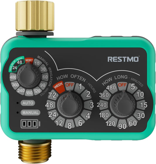 3-Dial Analog Sprinkler Timer, Mechnical Water Timer for Outdoor