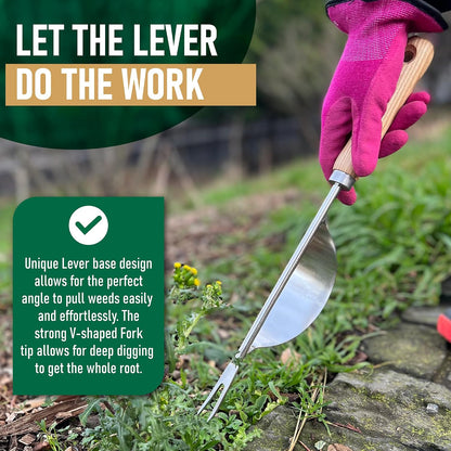 Grampa's Hand Weeder Tool with Lever Design for Easy Weed Removal