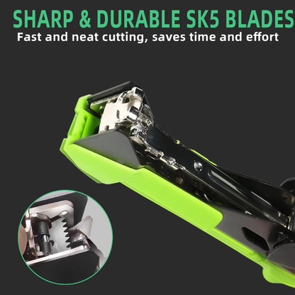 Plant Tying Machine, Lightweight Plant Tying Tape Tool to Tie Up Vine Quickly, Tie Tapener Gun with Tapes and Staples Green