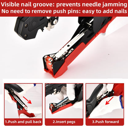 Plant Tying Machine, Lightweight Plant Tying Tape Tool to Tie Up Vine Quickly, Tie Tapener Gun with Tapes and Staples Green