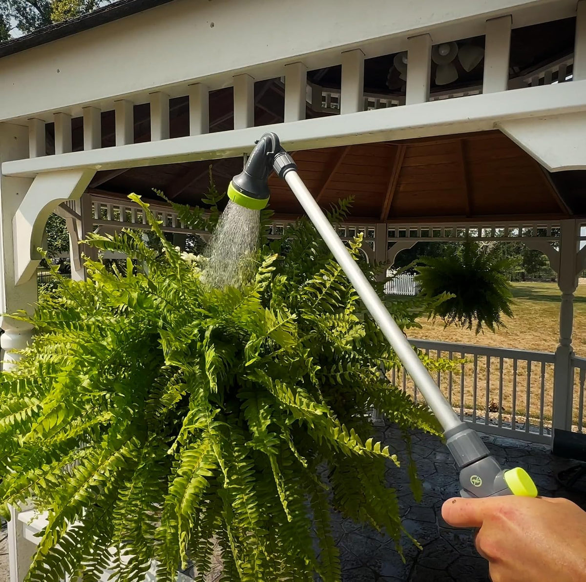 Garden Nozzle - 3-Pattern Adjustable Watering Wand 28", NFZG70, ZillaGreen™