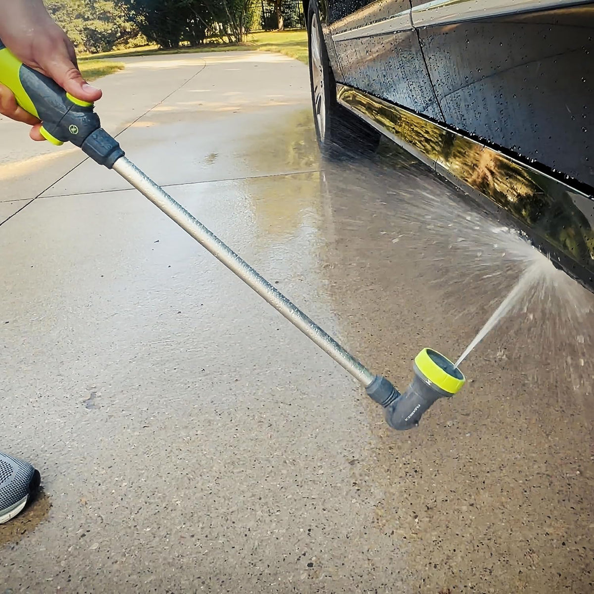 Garden Nozzle - 3-Pattern Adjustable Watering Wand 28", NFZG70, ZillaGreen™