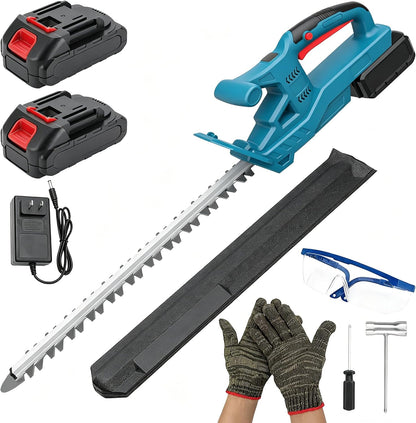 Cordless Grass Shear & Shrubbery Trimmer, 2-in-1 Handheld Hedge Trimmer, 7.2V Electric Grass Trimmer with USB Charger and 2.0Ah Battery, Lightweight & Portable Grass Shear for Garden Yard Lawn