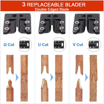 Electric Pruning Shears Cordless 2-in-1 Grafting Tool Kit, 3 Replaceable Cut Blades (Ω/U/V), 2×2000mAh Batteries, LCD Display Power Grafting Tool for Tree Branch Garden (shear)