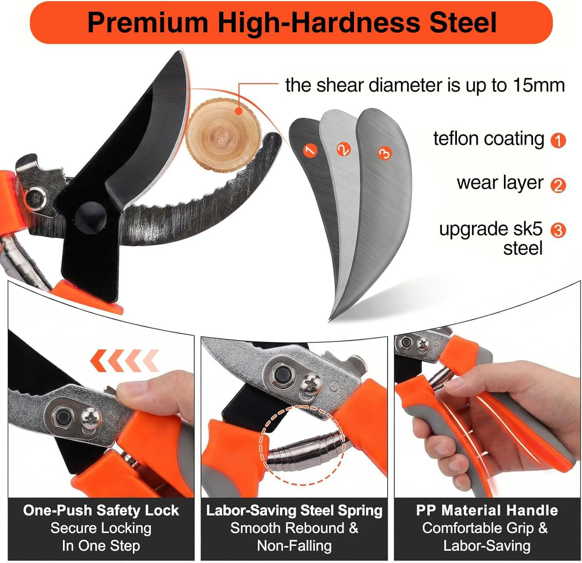 10FT Telescoping Pole Saw with Pruner, Extendable Tree Trimmer