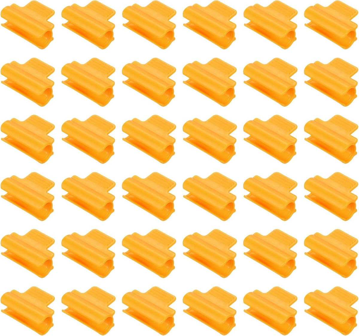Greenhouse Clamps for 5/8inch PVC Pipe, 40pcs Greenhouse Film Clamps Shading Net Rod Clip Garden Hoops for Row Cover, Greenhouse Plastic Sheeting(Orange)