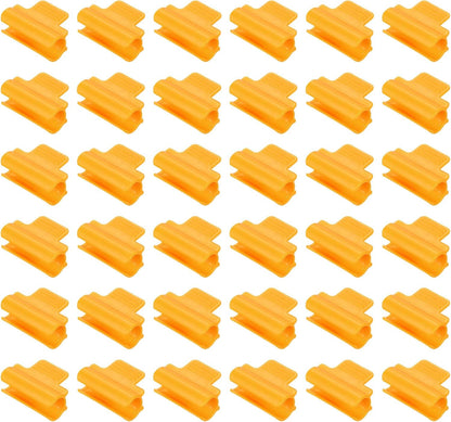Greenhouse Clamps for 5/8inch PVC Pipe, 40pcs Greenhouse Film Clamps Shading Net Rod Clip Garden Hoops for Row Cover, Greenhouse Plastic Sheeting(Orange)