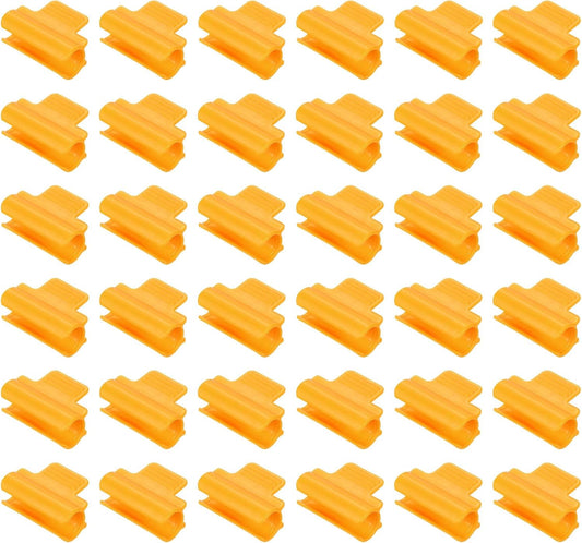 Greenhouse Clamps for 5/8inch PVC Pipe, 40pcs Greenhouse Film Clamps Shading Net Rod Clip Garden Hoops for Row Cover, Greenhouse Plastic Sheeting(Orange)
