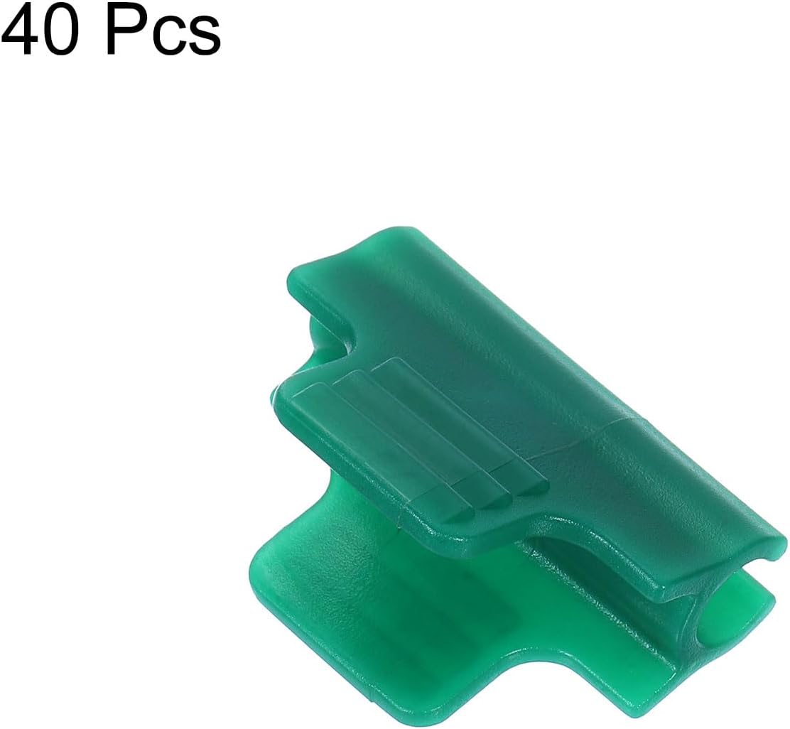 Greenhouse Clamps for 5/8inch PVC Pipe, 40pcs Greenhouse Film Clamps Shading Net Rod Clip Garden Hoops for Row Cover, Greenhouse Plastic Sheeting(Orange)