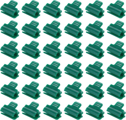 Greenhouse Clamps for 5/8inch PVC Pipe, 40pcs Greenhouse Film Clamps Shading Net Rod Clip Garden Hoops for Row Cover, Greenhouse Plastic Sheeting(Orange)