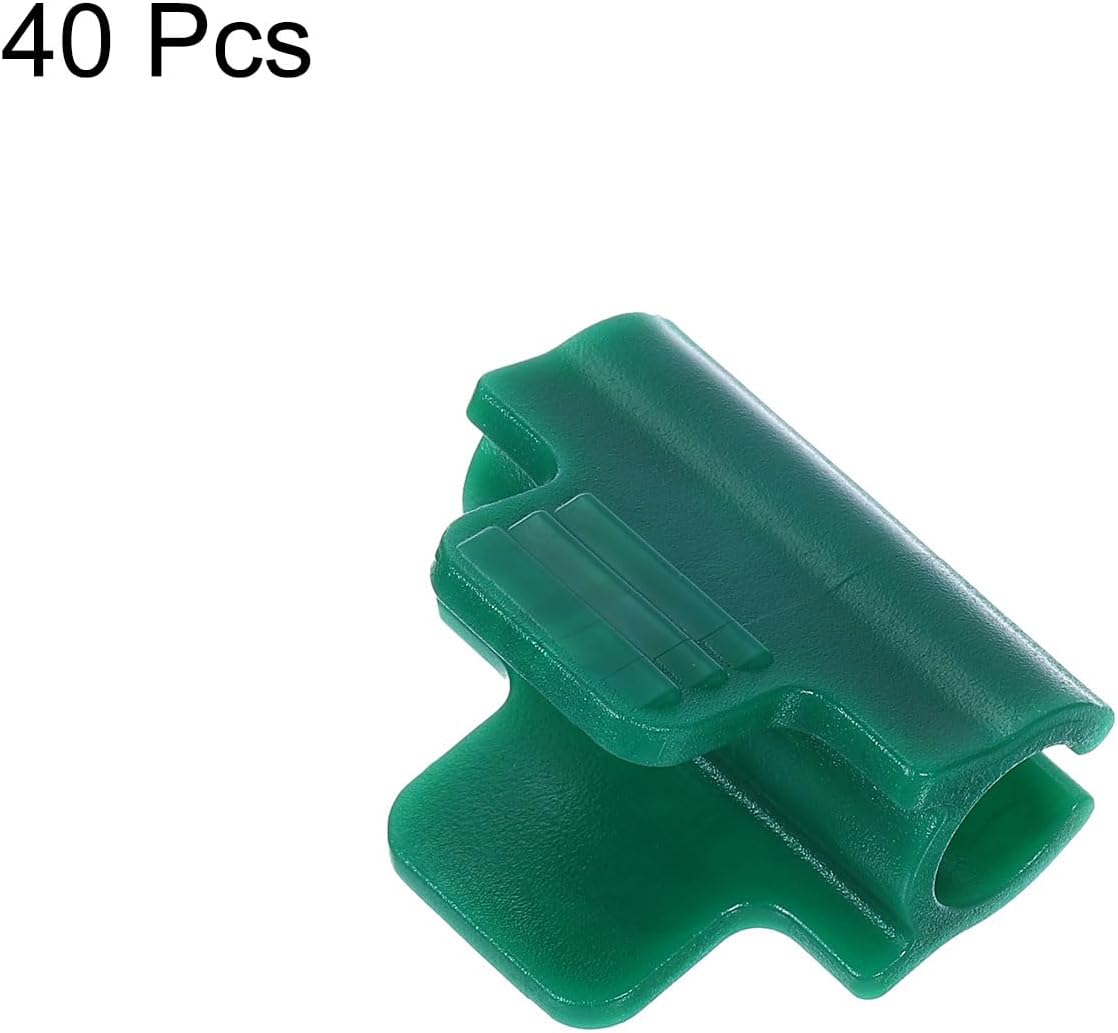 Greenhouse Clamps for 5/8inch PVC Pipe, 40pcs Greenhouse Film Clamps Shading Net Rod Clip Garden Hoops for Row Cover, Greenhouse Plastic Sheeting(Orange)