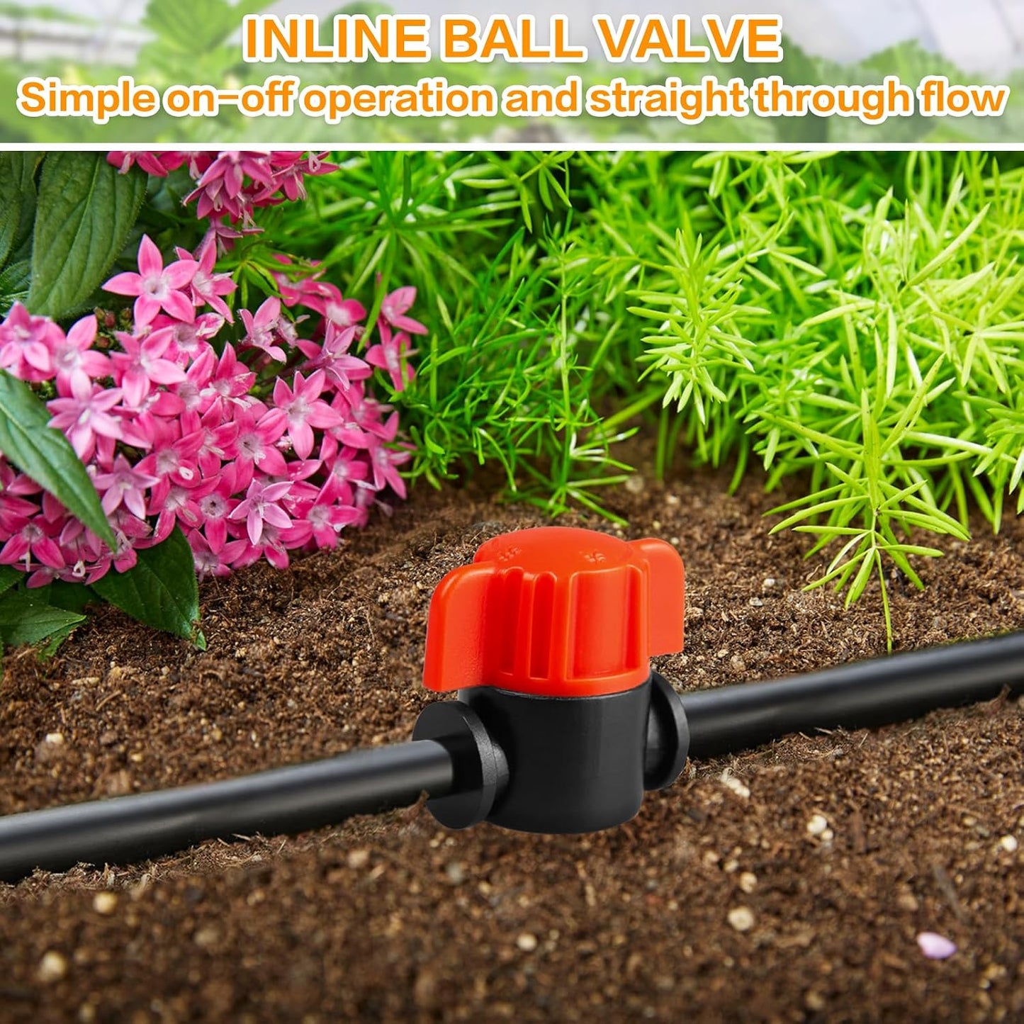 250 Pcs Drip Irrigation Fittings Kit for 1/4" Tubing： 1/4 Inch Drip Irrigation Barbed Connectors (Nozzles, Nozzle Tees, Single Barbs, Couplings, Tees, Elbows, Plugs, Crosses) for Garden Systems