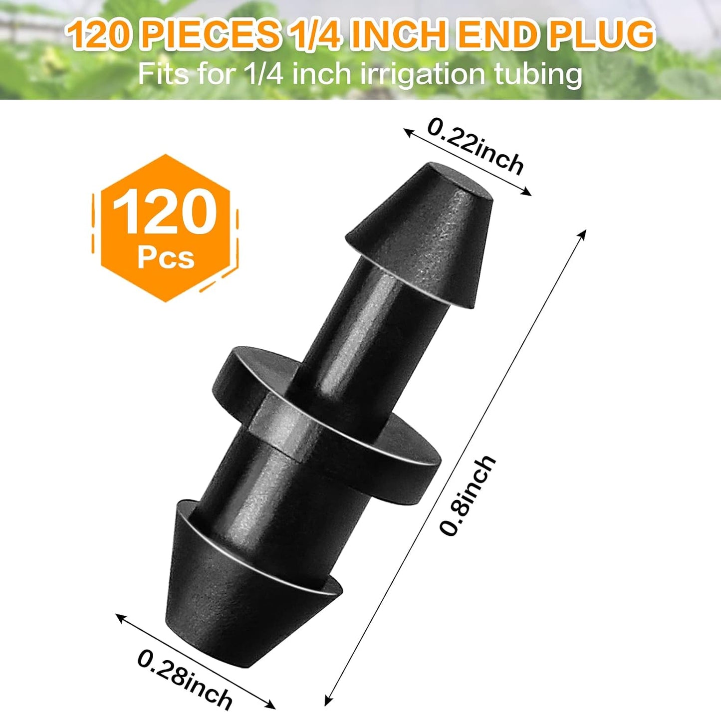 250 Pcs Drip Irrigation Fittings Kit for 1/4" Tubing： 1/4 Inch Drip Irrigation Barbed Connectors (Nozzles, Nozzle Tees, Single Barbs, Couplings, Tees, Elbows, Plugs, Crosses) for Garden Systems