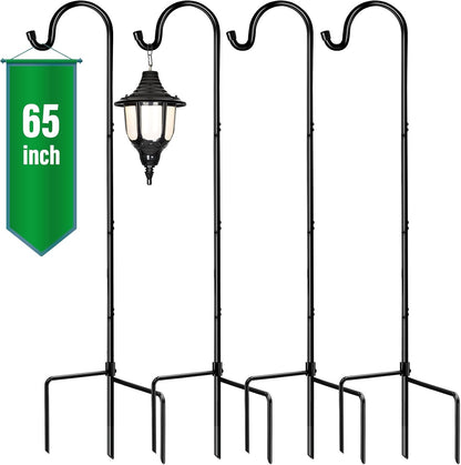 4 Pack 65 Inch Adjustable Shepherd Hook for Garden Decor