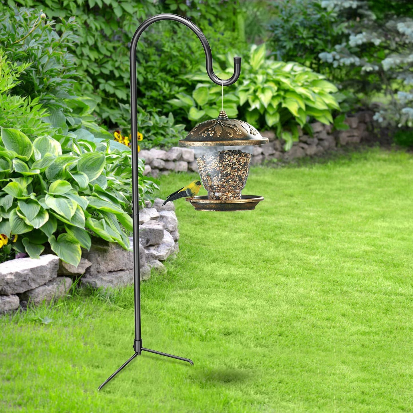 4 Pack 65 Inch Adjustable Shepherd Hook for Garden Decor