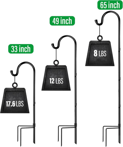 4 Pack 65 Inch Adjustable Shepherd Hook for Garden Decor