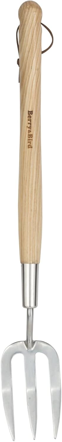 Garden Hand Fork, 22.6 In Long Handle Stainless Steel Weed Fork