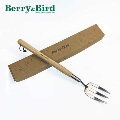 Garden Hand Fork, 22.6 In Long Handle Stainless Steel Weed Fork
