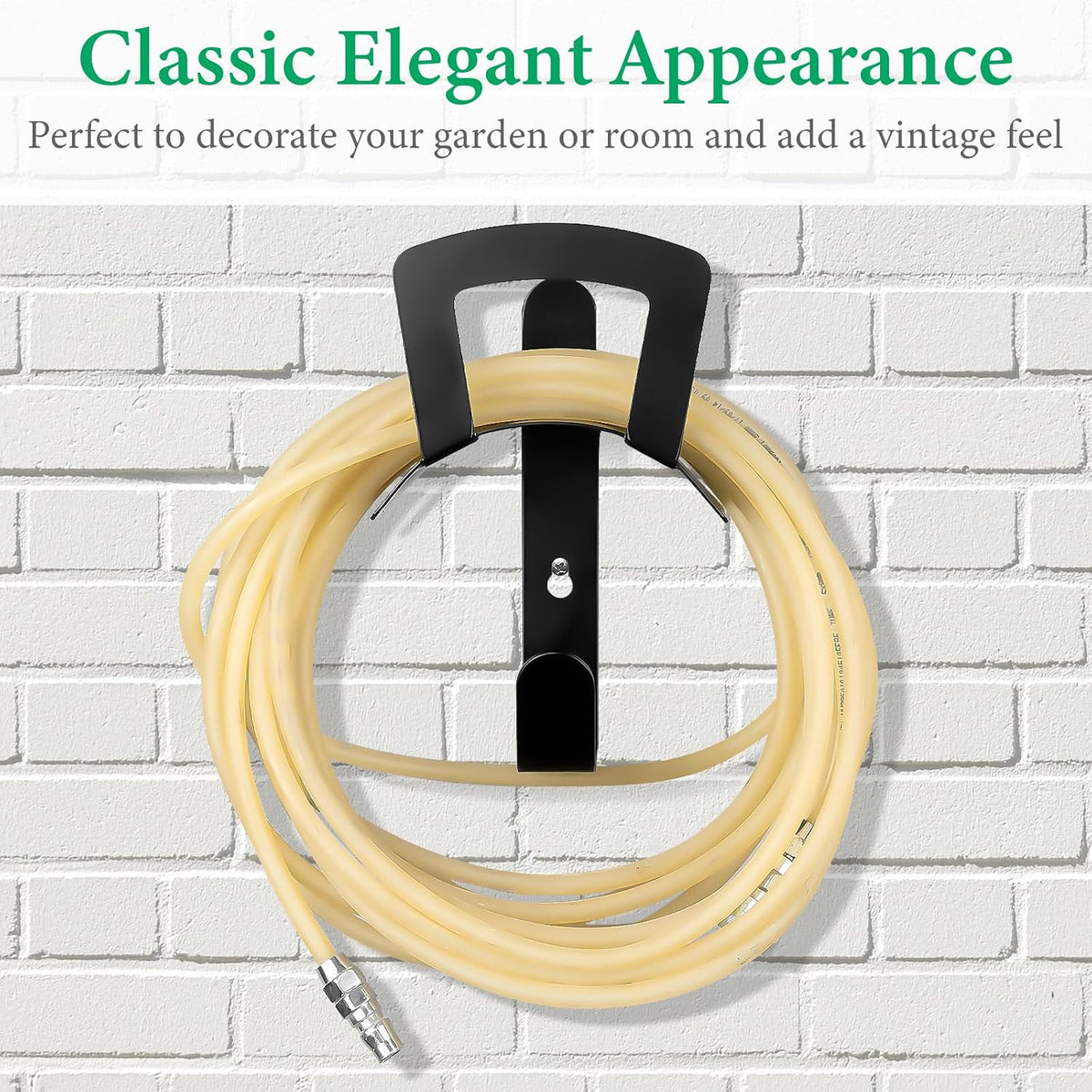 Water Hose Holder, Wall Mount Garden Hose Reel Hanger Holder, Outside Garden Hose Storage Holders organizer for Storage Ropes, Garden and Heavy Tools, Large