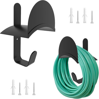 Water Hose Holder, Wall Mount Garden Hose Reel Hanger Holder, Outside Garden Hose Storage Holders organizer for Storage Ropes, Garden and Heavy Tools, Large