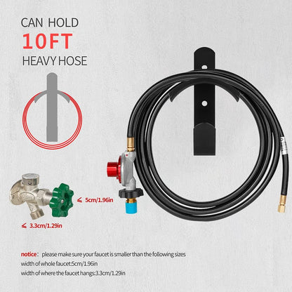 Water Hose Holder, Wall Mount Garden Hose Reel Hanger Holder, Outside Garden Hose Storage Holders organizer for Storage Ropes, Garden and Heavy Tools, Large