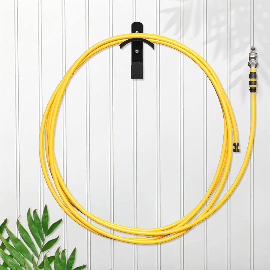 Water Hose Holder, Wall Mount Garden Hose Reel Hanger Holder, Outside Garden Hose Storage Holders organizer for Storage Ropes, Garden and Heavy Tools, Large