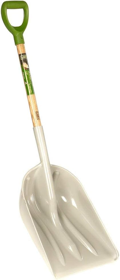 AMES 46-Inch Poly Scoop with Hardwood Handle and Ergonomic D-Grip, Ideal for Garden Care, Landscaping, Moving Shavings or Grain, Farming Tasks, and Heavy-Duty Yard Work