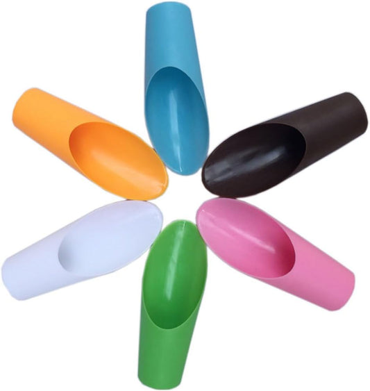 6Pcs Plastic Bonsai Soil Scoops Colorful Garden Soil Scoops Small Potting Scoopers Bucket Shovel Potted Succulent Planting Potting Cup Gardening Tools for Home Gardening Use, Random Color