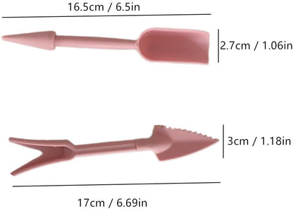 Plastic Garden Shovel Scoop with Transplanter Hand Tools, Colorful Mini Muti-Functional Plant Shovel for Green Plant Potted Soil Loosening (8 Pack)