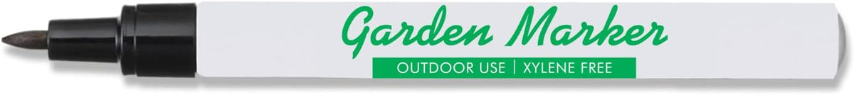 Garden Markers for Outdoor Use, 0.8 mm Medium Point, Black - Fade Resistant Ink, Waterproof, Xylene Free, No Smudging, Dries Quick, Alcohol Based Garden Marker Pen, Use On Almost Any Surface, 2 Count
